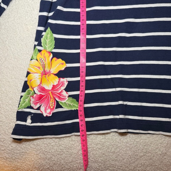 Polo Ralph Lauren Long Sleeve Floral Stripe Print Tee Men - Picture 6 of 12